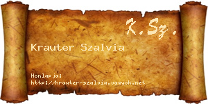 Krauter Szalvia névjegykártya